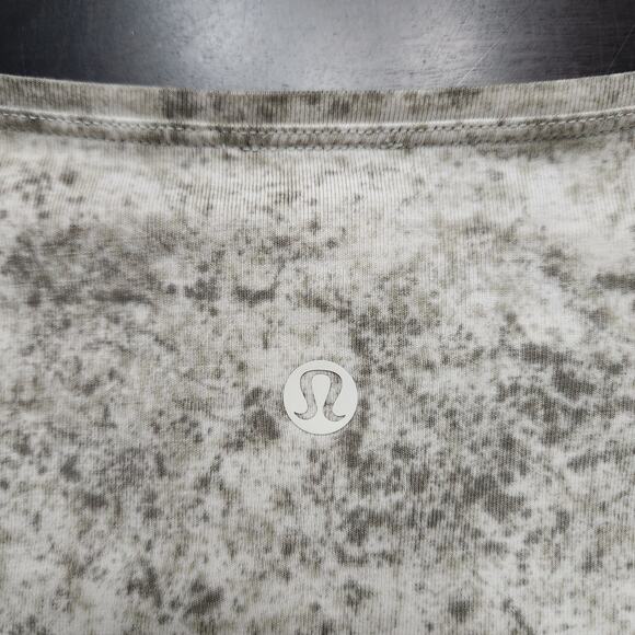 Lululemon Love Crew Tee Shirt Cirrus Wash White Opal Raw Linen Rover Size 6? - Picture 3 of 3